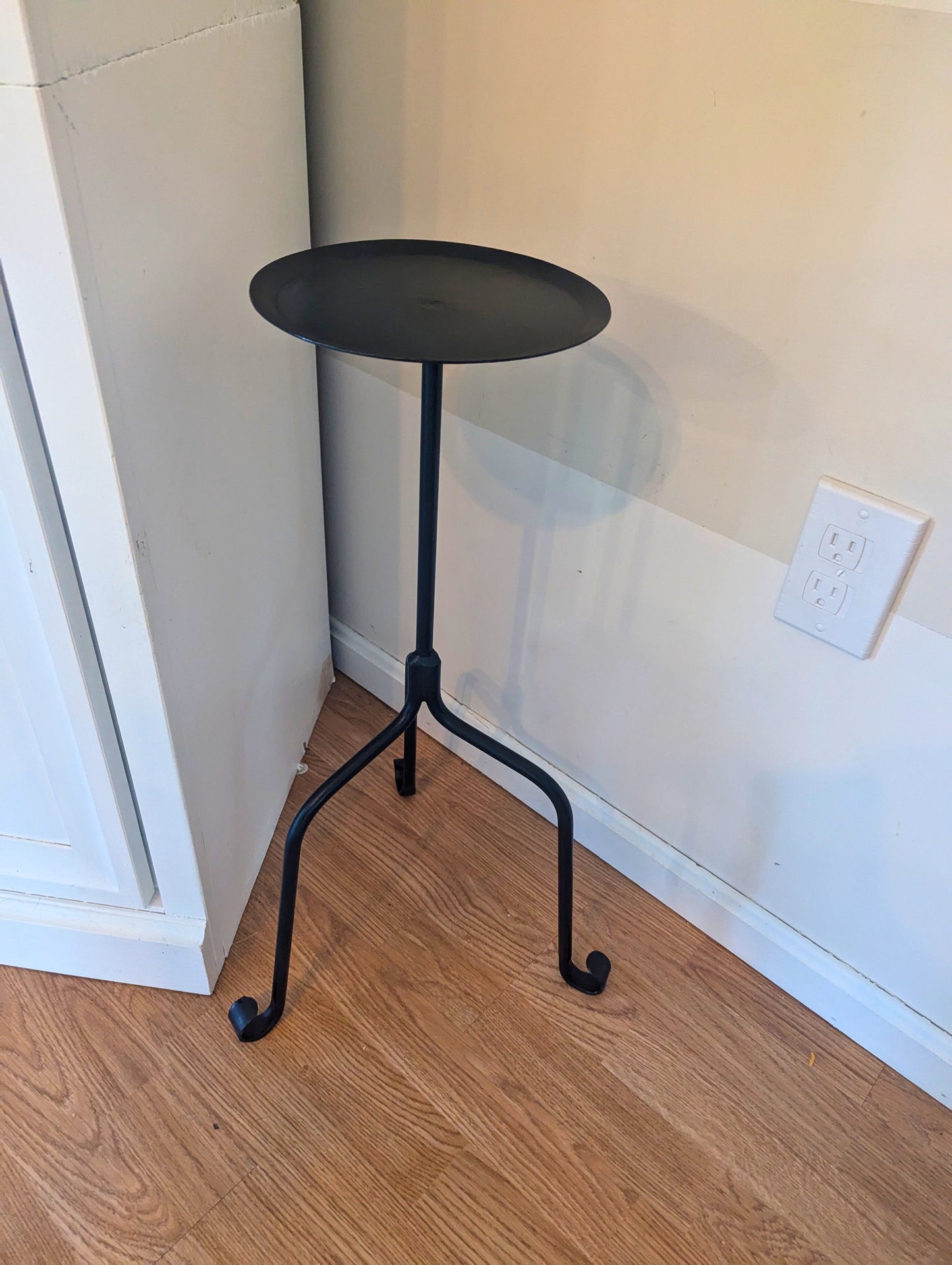 Amish Handmade Wrought Iron Pedestal Plant Stand - Indoor Decor, Garden Yard Art, Greenhouse Display, Candle or Planter Stand for Plant Moms