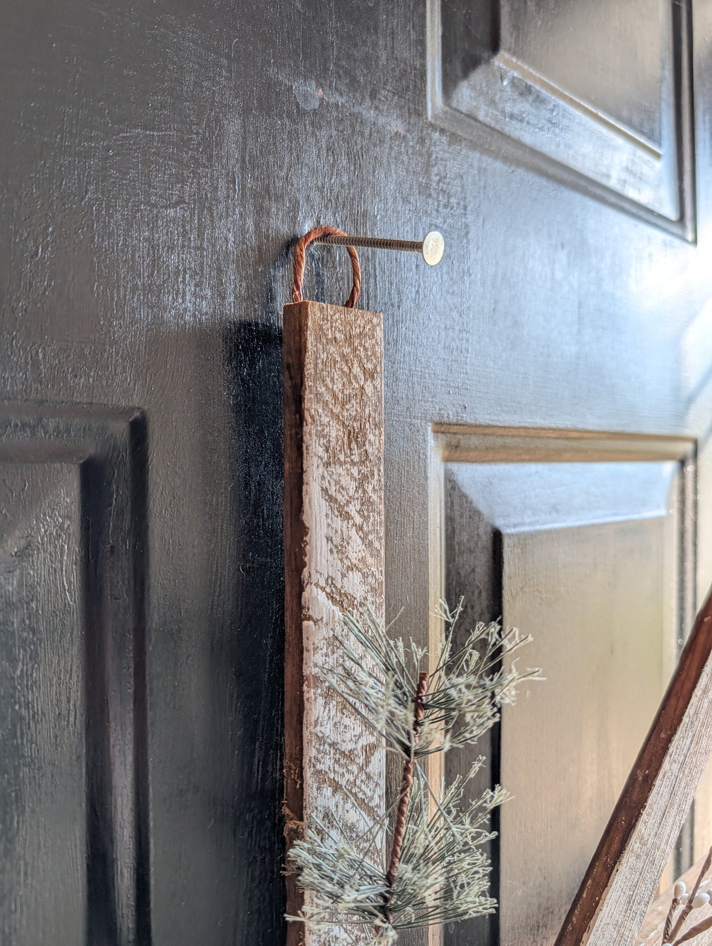 Handmade Wooden Snowflake with Greenery & Berries – Rustic Farmhouse Wall Decor, Amish made