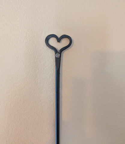 Heart themed wall sconce - taper candle - wrought iron - amish made