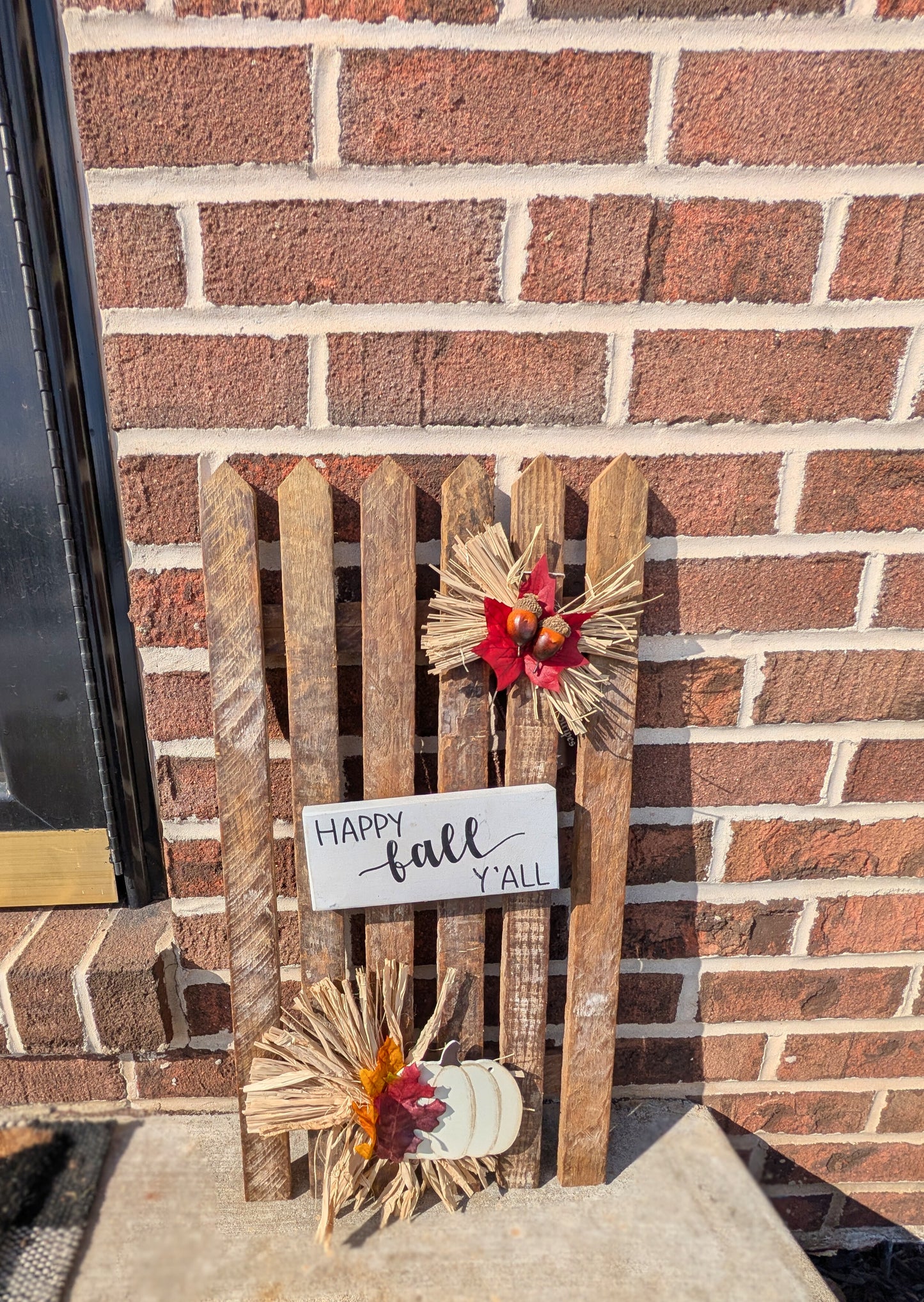 Amish made fall/autumn Wooden Fence Sign | Rustic Farmhouse Decor | Holiday Home Accent