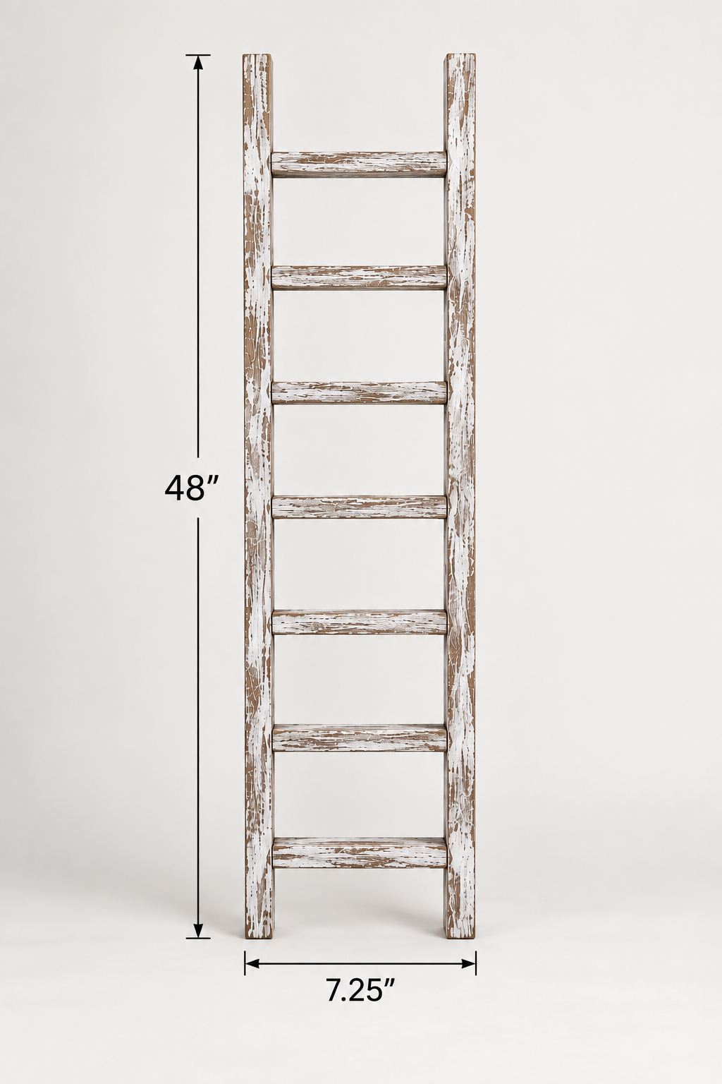Amish Made 4 Ft Blanket Ladder, Farmhouse Blanket Holder, Decorative Wood Ladder, Handmade Home Decor