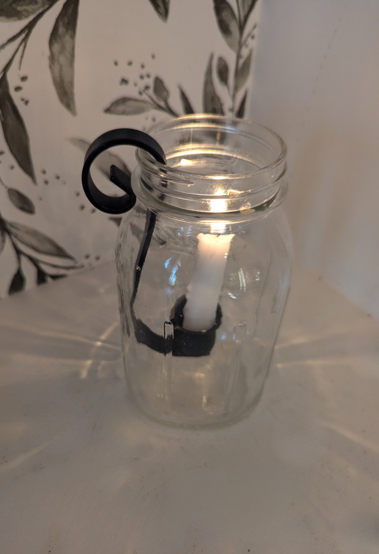 Mason Jar Insert Taper Candle Holder, Farmhouse Rustic Decor, Taper Candle, Wedding Table Centerpiece, Handcrafted by Amish.