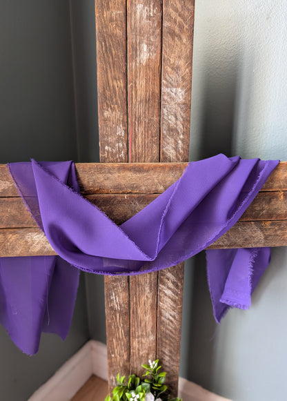 Amish Made Wooden Cross Decor | Wood Lathe Cross with Base | Rustic Farmhouse Christian Home Decor | Small or Large | White or Natural Wood