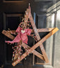 Handmade Wooden Star – Rustic Valentine's Day Farmhouse Decor, 24"