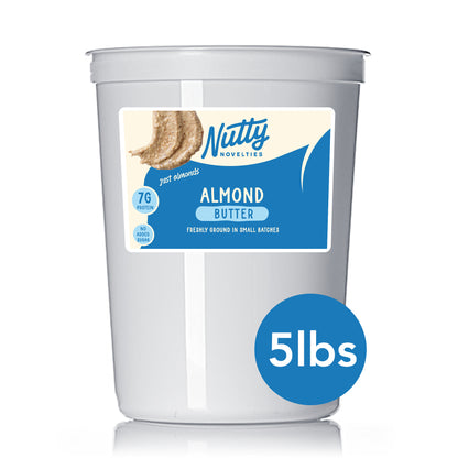 Peanut Butter and Variety of Nut Butters (5lb bulk container) - All Natural, Vegan & Gluten Free - Small batch made in PA