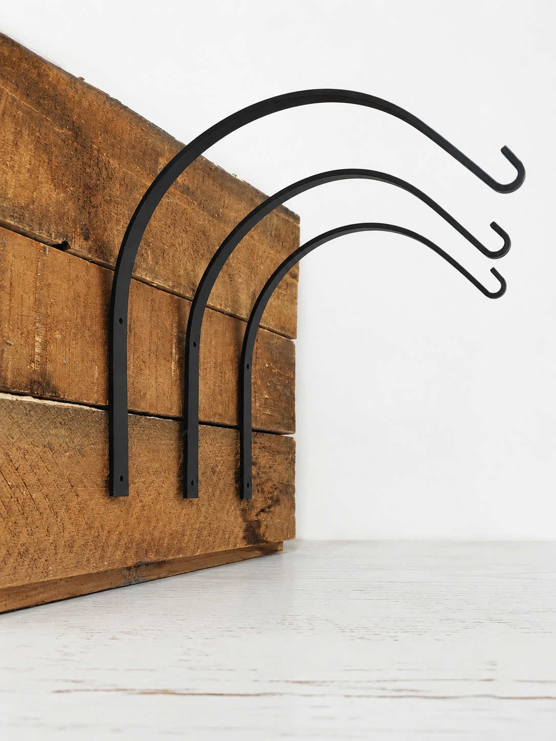 Amish Hand-Forged Arched Hook Plant Hanger - Small, Medium, Large