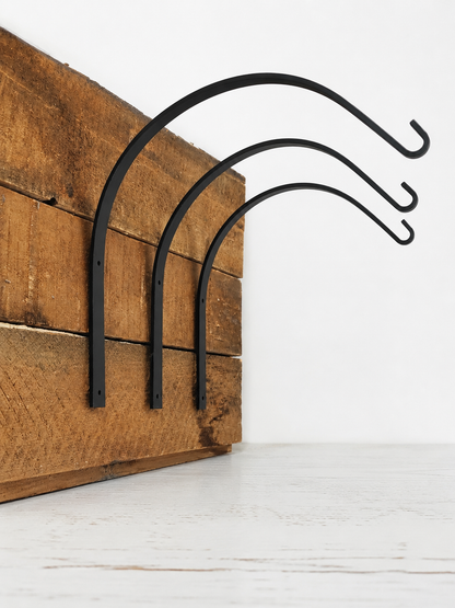 Amish Hand-Forged Arched Hook Plant Hanger - Small, Medium, Large