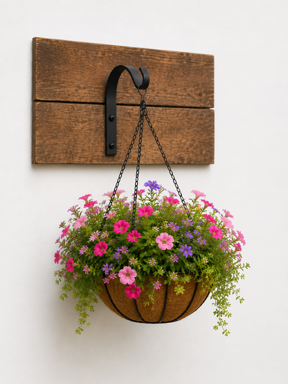 Amish Hand-Forged Arched Hook Plant Hanger - Small, Medium, Large