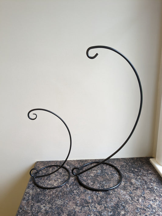 Wrought Iron Counter Stand – Rustic Bell Stand, Lantern Holder, Ornament Hanger, Banana Stand, Fruit Holder – small & large