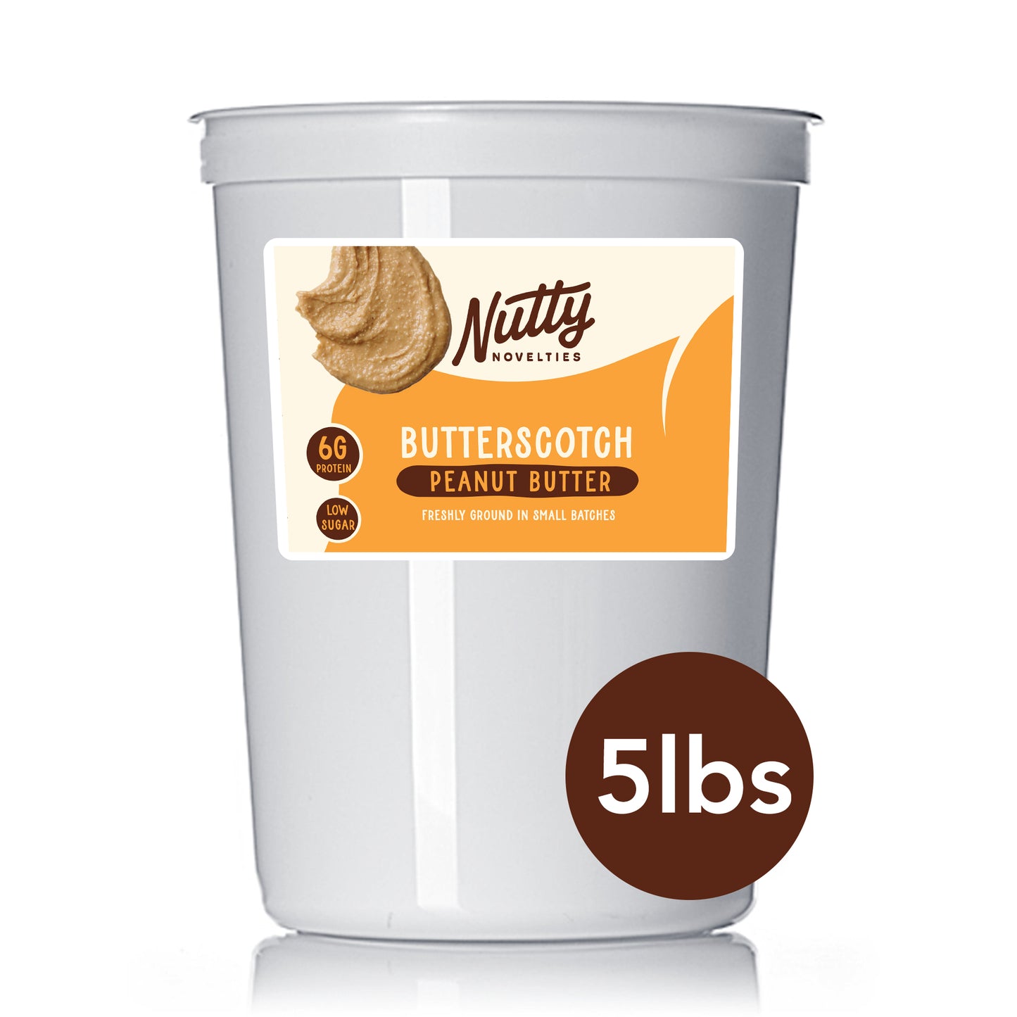 Peanut Butter and Variety of Nut Butters (5lb bulk container) - All Natural, Vegan & Gluten Free - Small batch made in PA