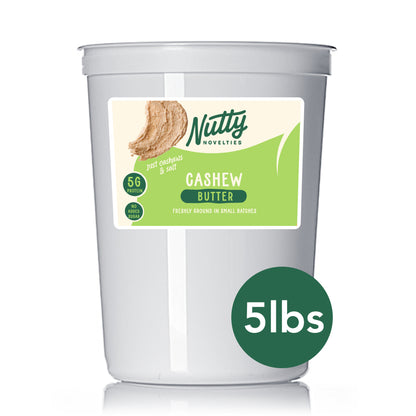 Peanut Butter and Variety of Nut Butters (5lb bulk container) - All Natural, Vegan & Gluten Free - Small batch made in PA