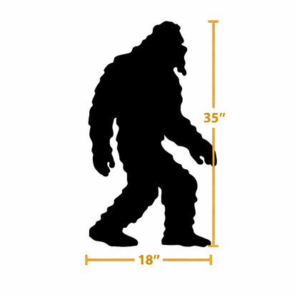 Amish Made Bigfoot Silhouette Outdoor Decor – UV Resistant Azek Trim – Weatherproof Rustic Wildlife Lawn Art