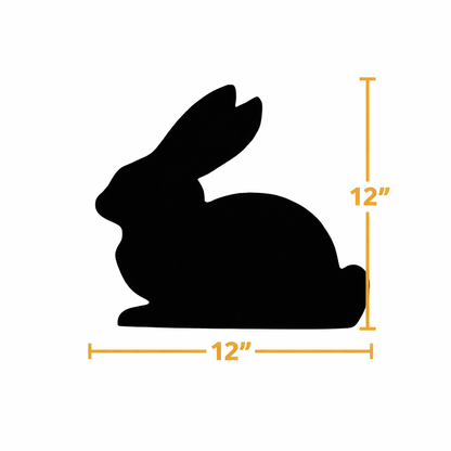 Amish Made bunny rabbit Silhouette Outdoor Decor – UV Resistant Azek Trim – Weatherproof Rustic Wildlife Lawn Art