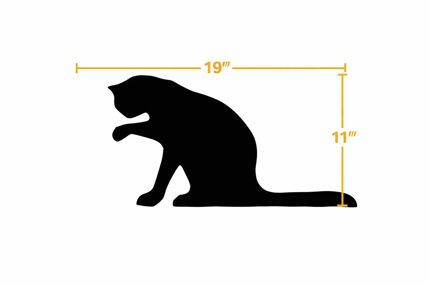 Amish Made Cat Silhouette Outdoor Decor – UV Resistant Azek Trim – Weatherproof Rustic Wildlife Lawn Art