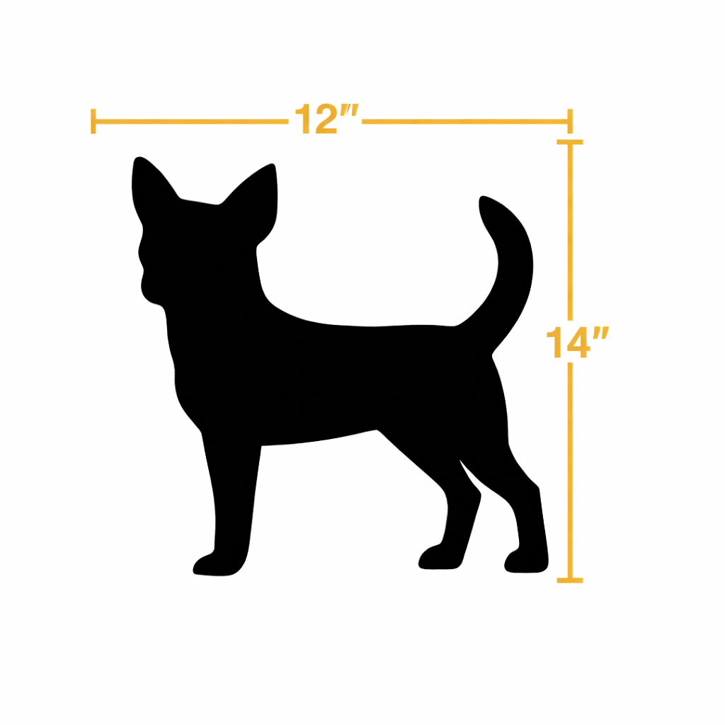 Amish Made Chihuahua Silhouette Outdoor Decor – UV Resistant Azek Trim – Weatherproof Rustic Wildlife Lawn Art