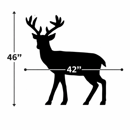 Buck Silhouette Outdoor Decor – UV Resistant Azek Trim – Weatherproof Rustic Wildlife Lawn Art - Amish Made