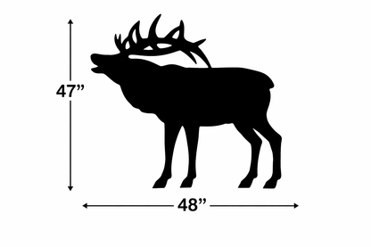Elk Silhouette Outdoor Decor – UV Resistant Azek Trim – Weatherproof Rustic Wildlife Lawn Art - Amish Made