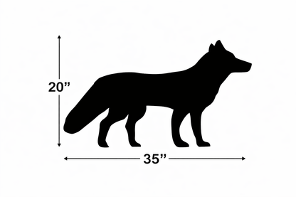 Fox Silhouette Outdoor Decor – UV Resistant Azek Trim – Weatherproof Rustic Wildlife Lawn Art - Amish Made