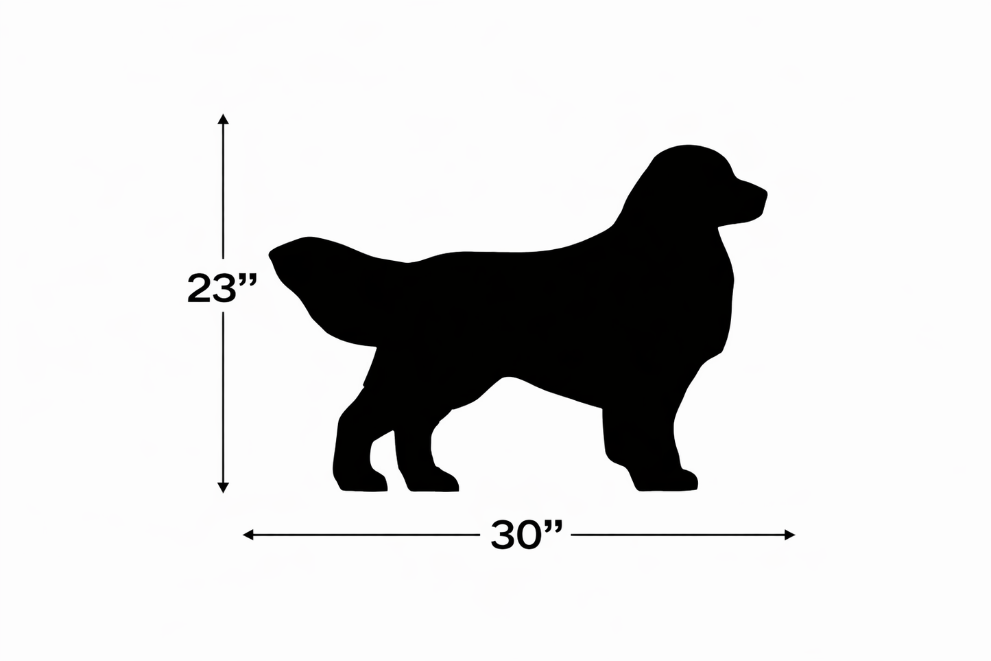 Golden Retriever Silhouette Outdoor Decor – UV Resistant Azek Trim – Weatherproof Rustic Wildlife Lawn Art - Amish Made