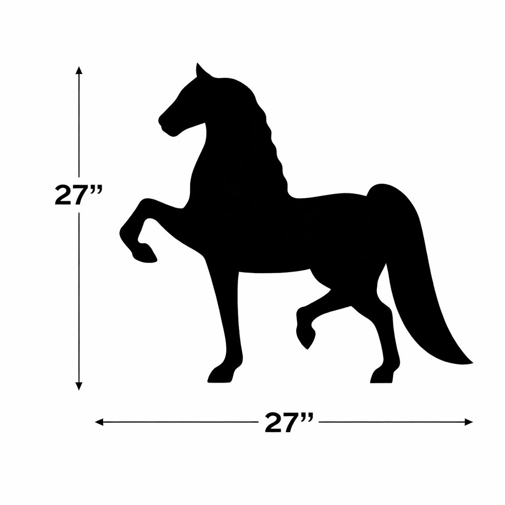 Horse Silhouette Outdoor Decor – UV Resistant Azek Trim – Weatherproof Rustic Wildlife Lawn Art - Amish Made