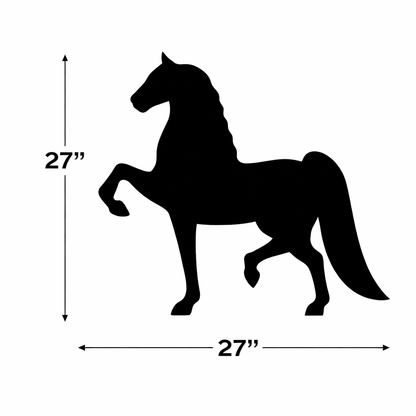 Horse Silhouette Outdoor Decor – UV Resistant Azek Trim – Weatherproof Rustic Wildlife Lawn Art - Amish Made