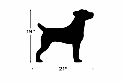Jack Russel Silhouette Outdoor Decor – UV Resistant Azek Trim – Weatherproof Rustic Wildlife Lawn Art - Amish Made
