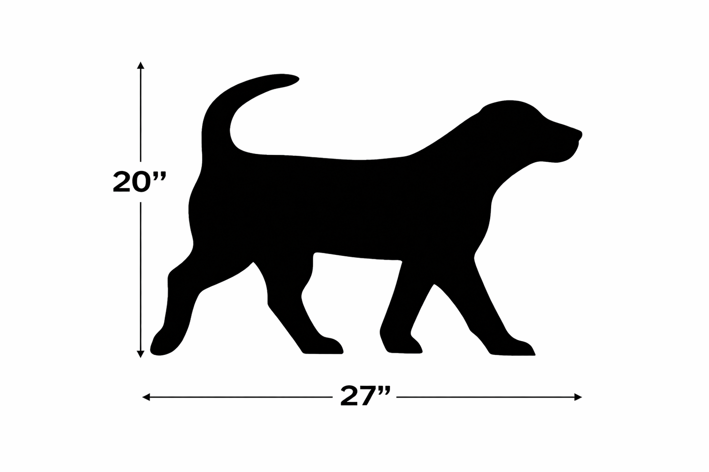 Labrador Retiever Silhouette Outdoor Decor – UV Resistant Azek Trim – Weatherproof Rustic Wildlife Lawn Art - Amish Made