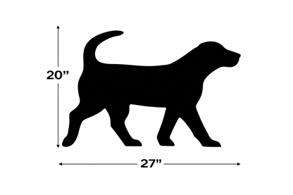 Labrador Retiever Silhouette Outdoor Decor – UV Resistant Azek Trim – Weatherproof Rustic Wildlife Lawn Art - Amish Made
