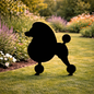 Mini Poodle Dog Silhouette Outdoor Decor – UV Resistant Azek Trim – Weatherproof Rustic Wildlife Lawn Art - Amish Made