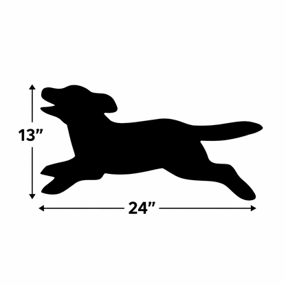 Running Puppy Silhouette Outdoor Decor – UV Resistant Azek Trim – Weatherproof Rustic Wildlife Lawn Art - Amish Made