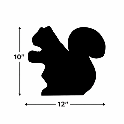 Squirrel Silhouette Outdoor Decor – UV Resistant Azek Trim – Weatherproof Rustic Wildlife Lawn Art - Amish Made