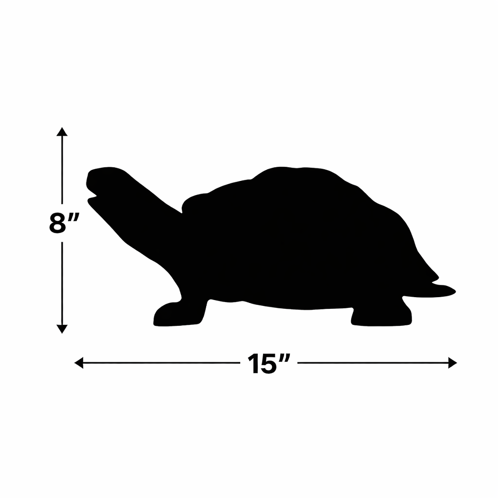 Turtle Silhouette Outdoor Decor – UV Resistant Azek Trim – Weatherproof Rustic Wildlife Lawn Art - Amish Made