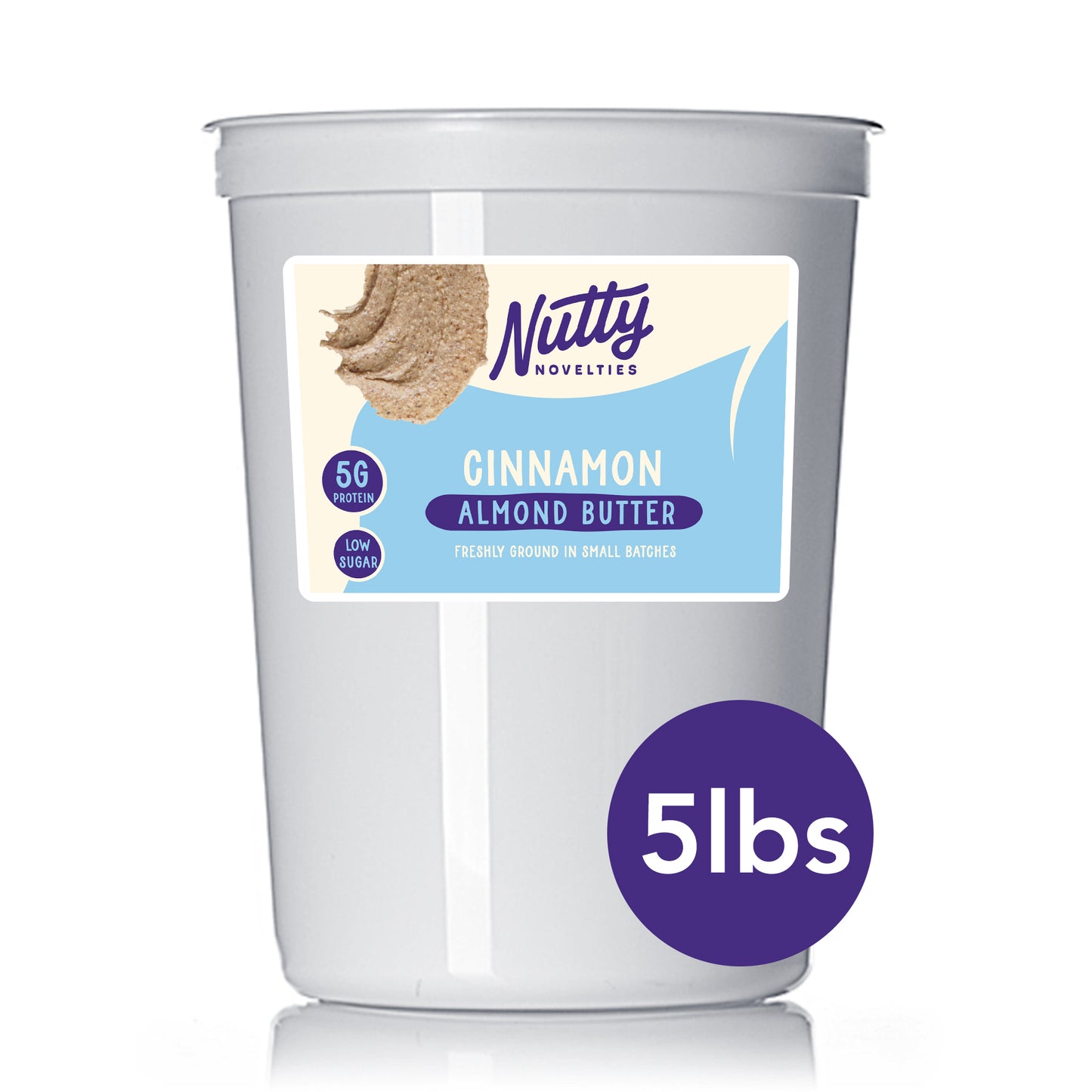 Peanut Butter and Variety of Nut Butters (5lb bulk container) - All Natural, Vegan & Gluten Free - Small batch made in PA