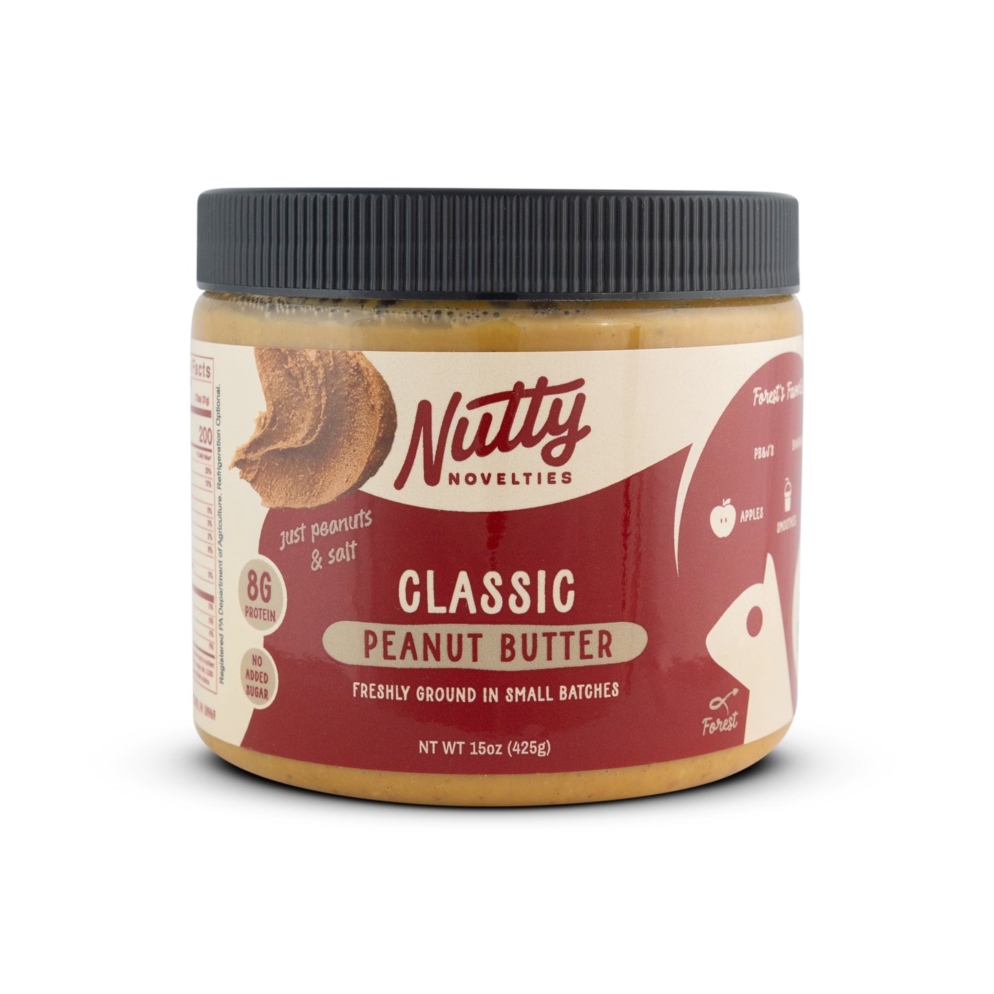 Peanut Butter and Variety of Nut Butters (1 Pack), All Natural, Vegan and Gluten Free, Locally made in PA