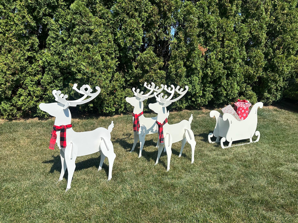 Outdoor Christmas Sleigh Display- Durable Polywood- Christmas Decoration- Amish Made