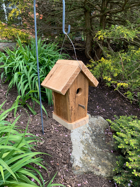 Corncrib Hanging Birdhouse Handmade rustic weather resistant
