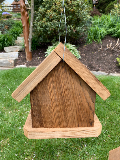 Rustic Hanging Condo Birdhouse Handmade Weather Resistant Double