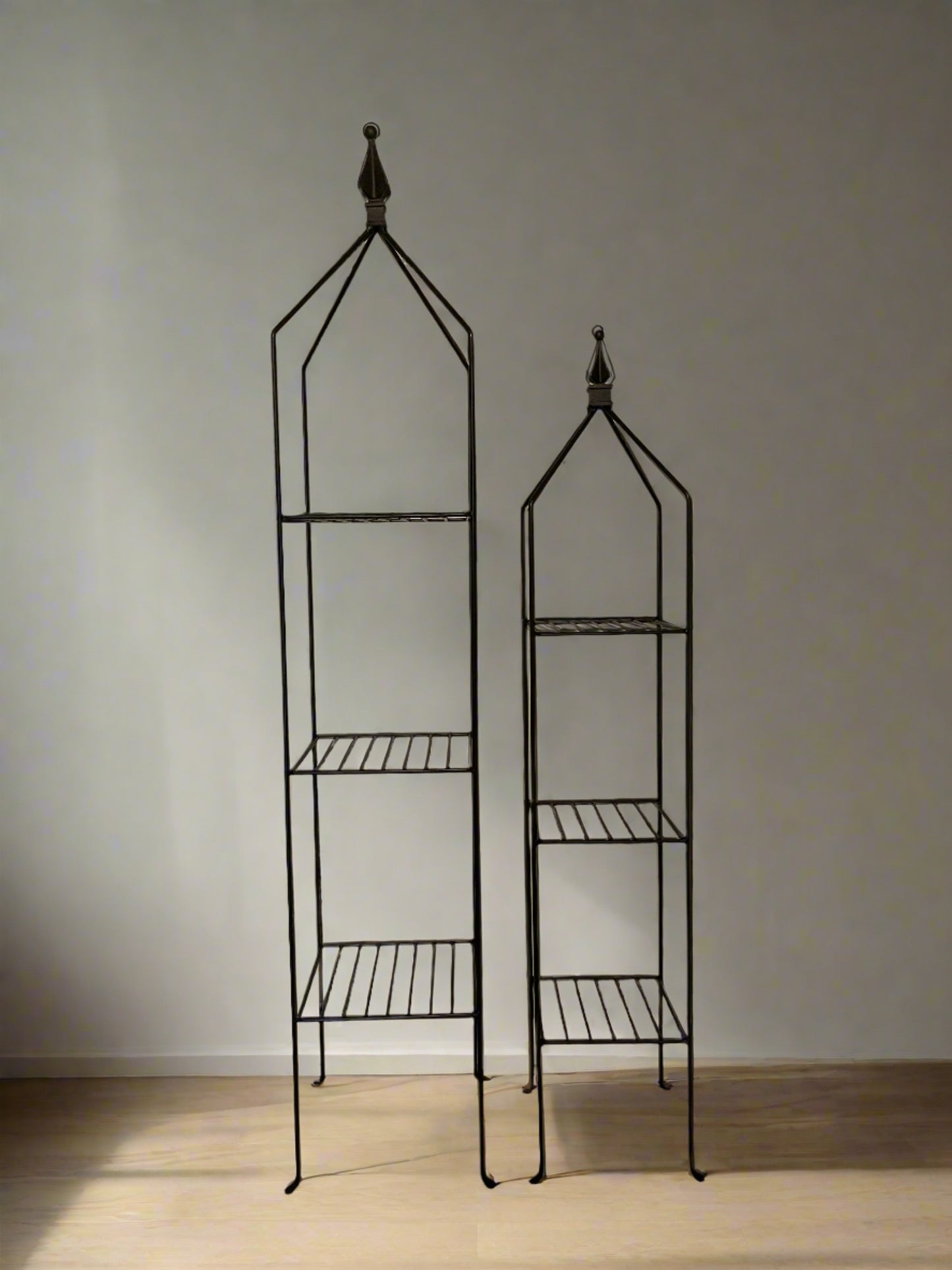 Wrought Iron Shelf Stand, Small and Large, Amish Made