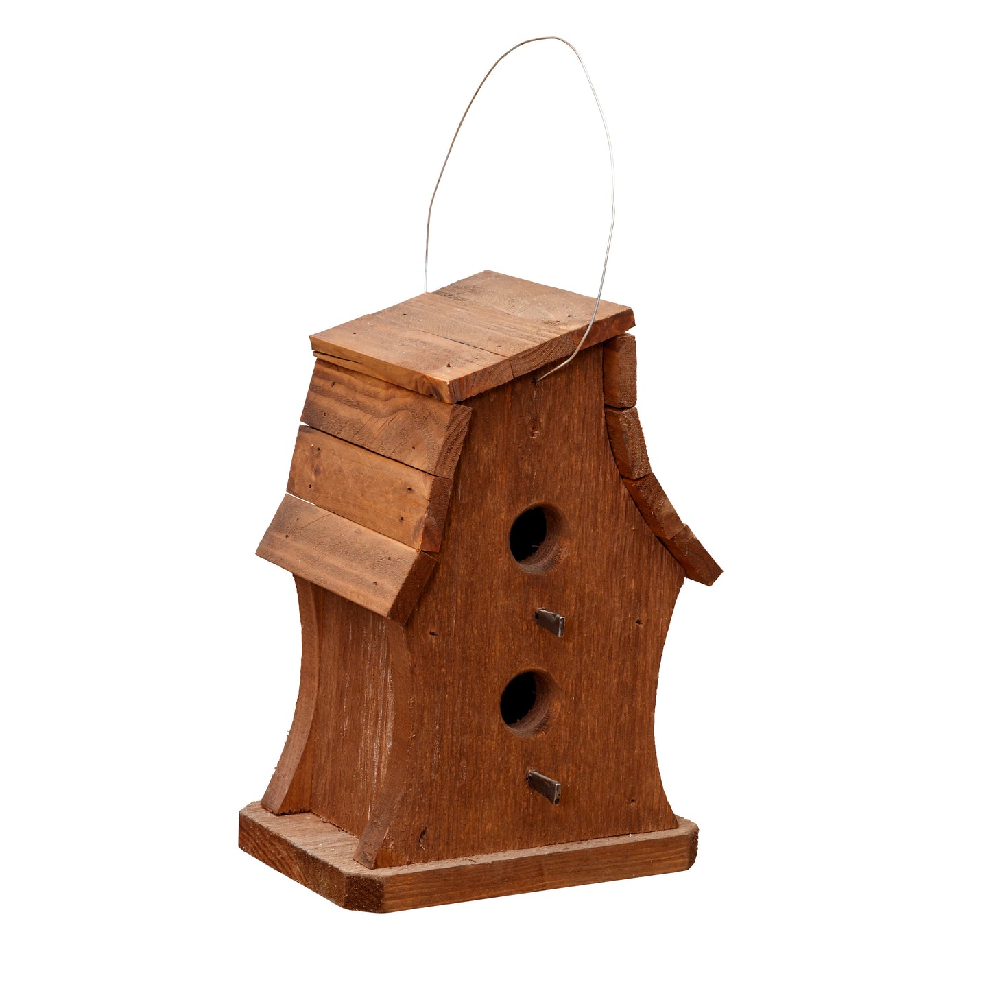 Rustic Hanging Birdhouse Handmade Weather Resistant Twister 2 hole