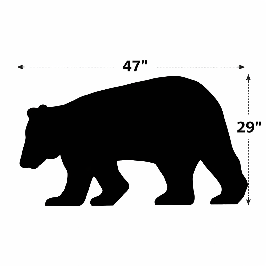 Walking Bear Silhouette Outdoor Decor, Small and Large Size – UV Resistant Azek Trim – Weatherproof Rustic Wildlife Lawn Art - Amish Made
