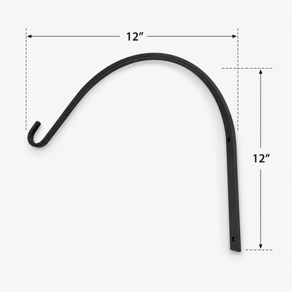 Amish Hand-Forged Arched Hook Plant Hanger - Small, Medium, Large