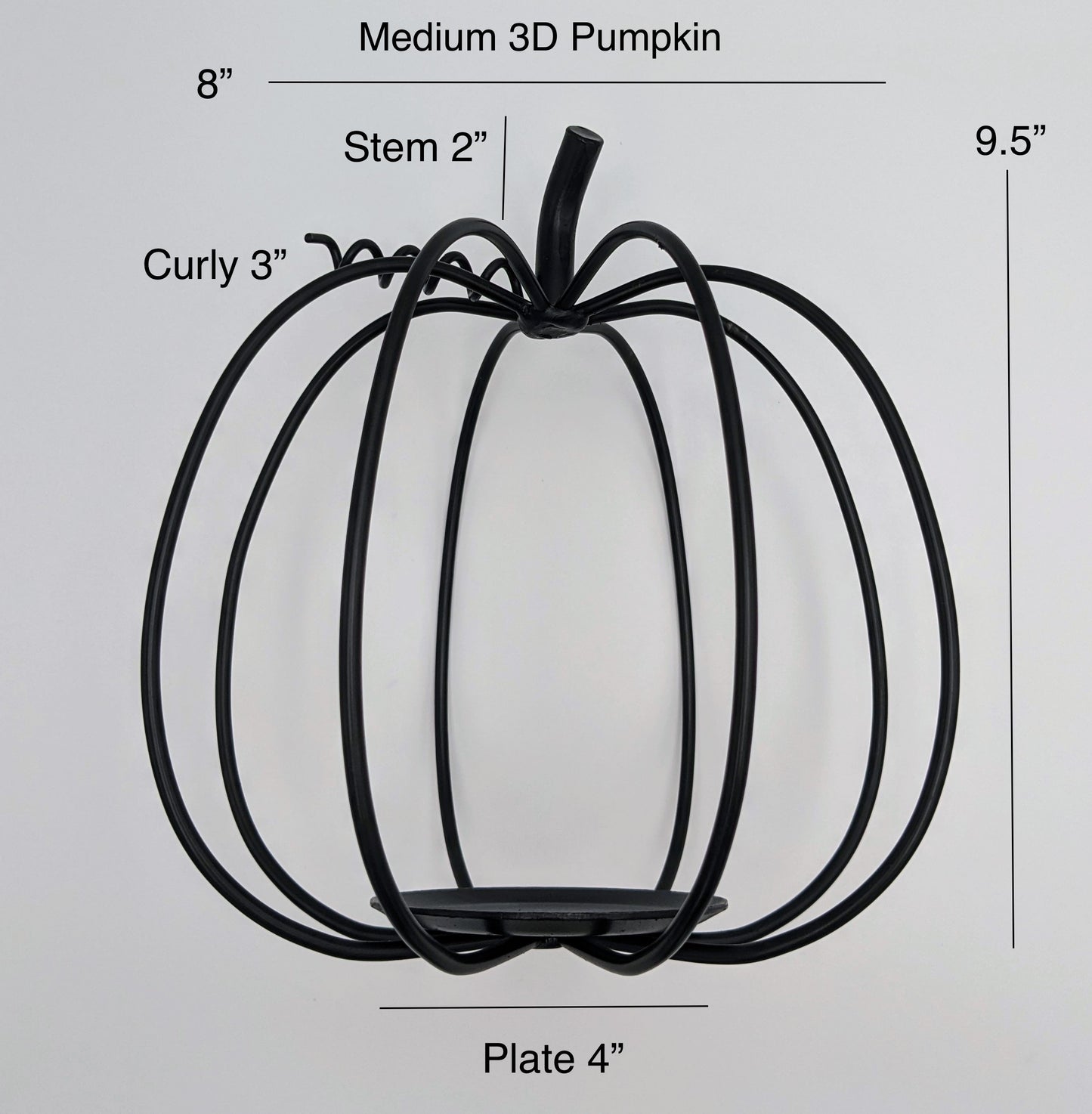 Decorative Wrought Iron 3D Pumpkin - Small, Medium, Large - Amish made