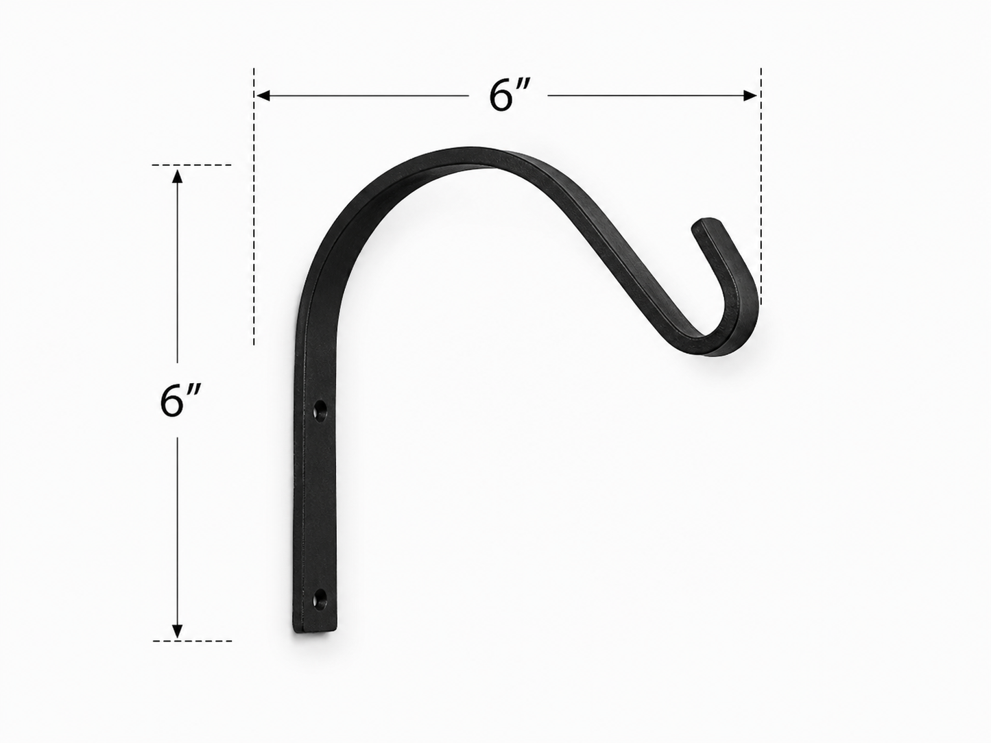 Amish Hand-Forged Arched Hook Plant Hanger - Small, Medium, Large