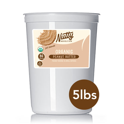 Peanut Butter and Variety of Nut Butters (5lb bulk container) - All Natural, Vegan & Gluten Free - Small batch made in PA