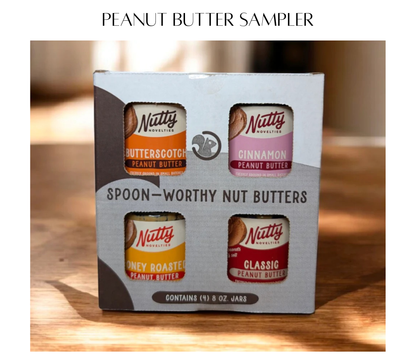 Sampler Peanut Butter & Variety of Nut Butters - Gift Baskets - All Natural, Vegan & GF - small batch