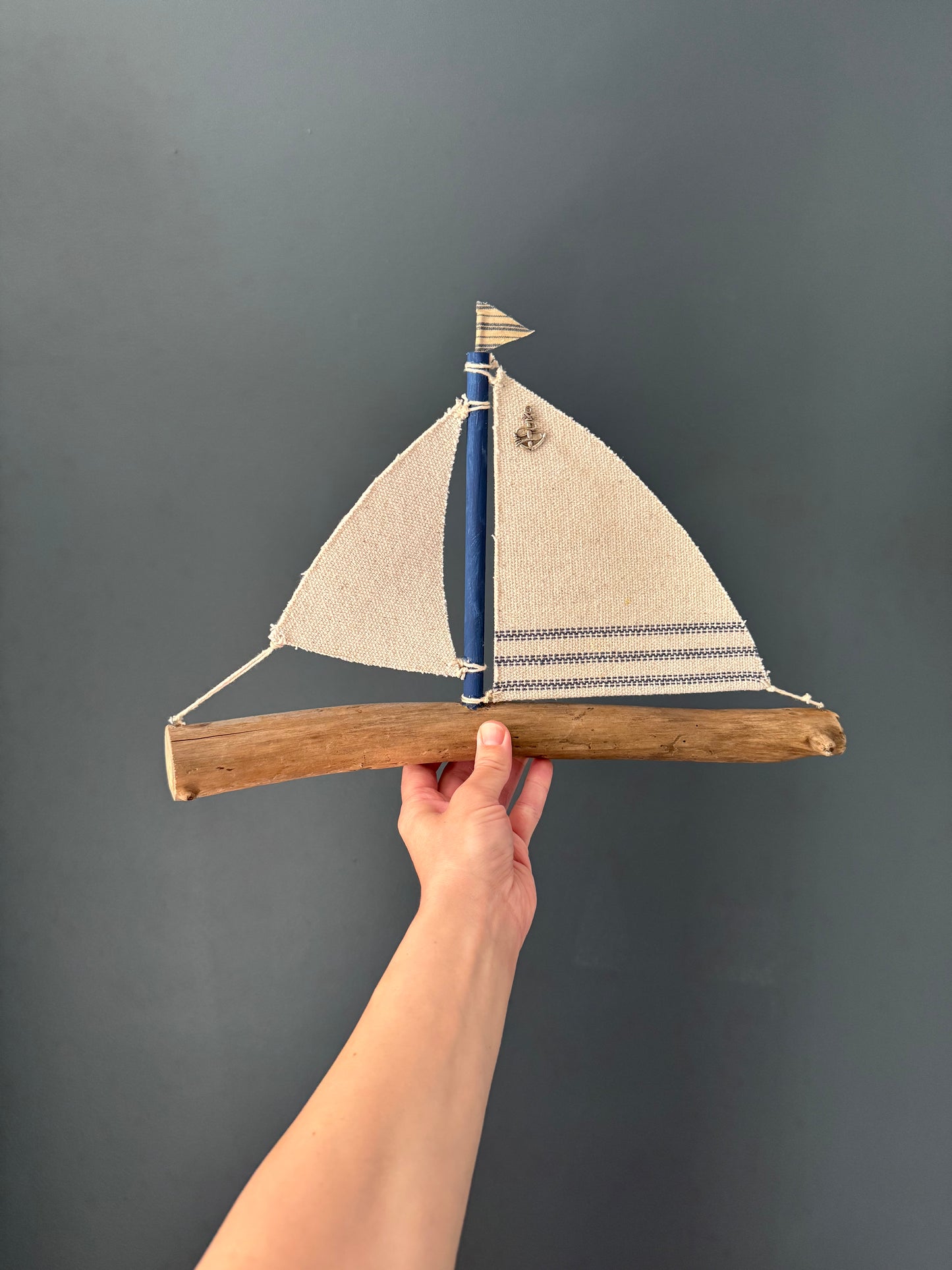 Amish Handmade Driftwood Sailboat Decor | Coastal Nautical Home Accent | Beach House Rustic Wood Boat | Lake House Shelf Decor | Unique Gift