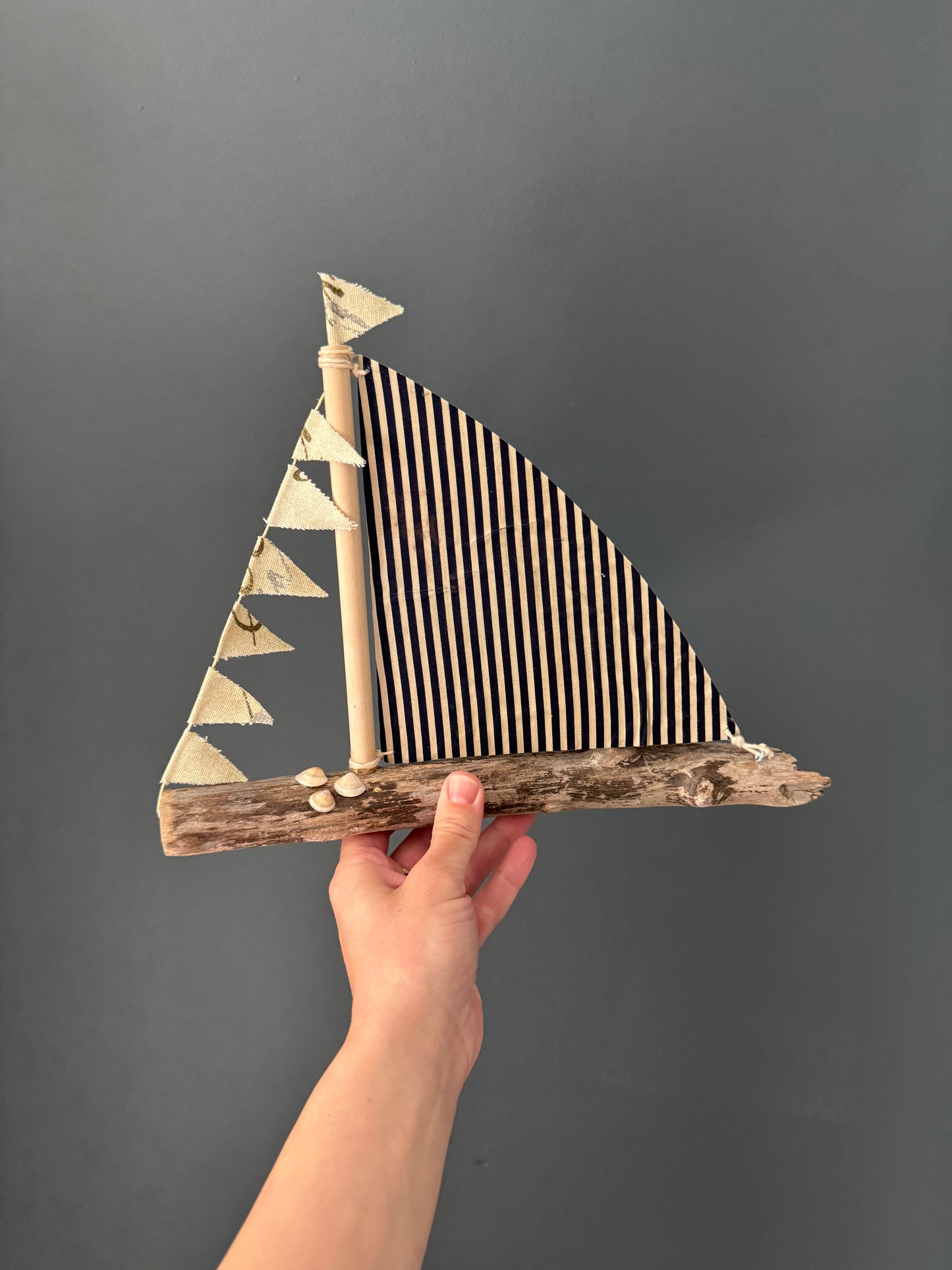 Amish Handmade Driftwood Sailboat Decor | Coastal Nautical Home Accent | Beach House Rustic Wood Boat | Lake House Shelf Decor | Unique Gift