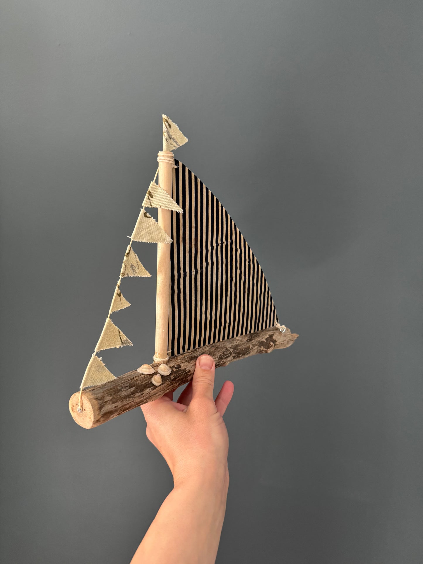 Amish Handmade Driftwood Sailboat Decor | Coastal Nautical Home Accent | Beach House Rustic Wood Boat | Lake House Shelf Decor | Unique Gift