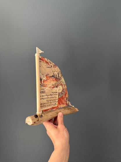 Amish Handmade Driftwood Sailboat Decor | Coastal Nautical Home Accent | Beach House Rustic Wood Boat | Lake House Shelf Decor | Unique Gift