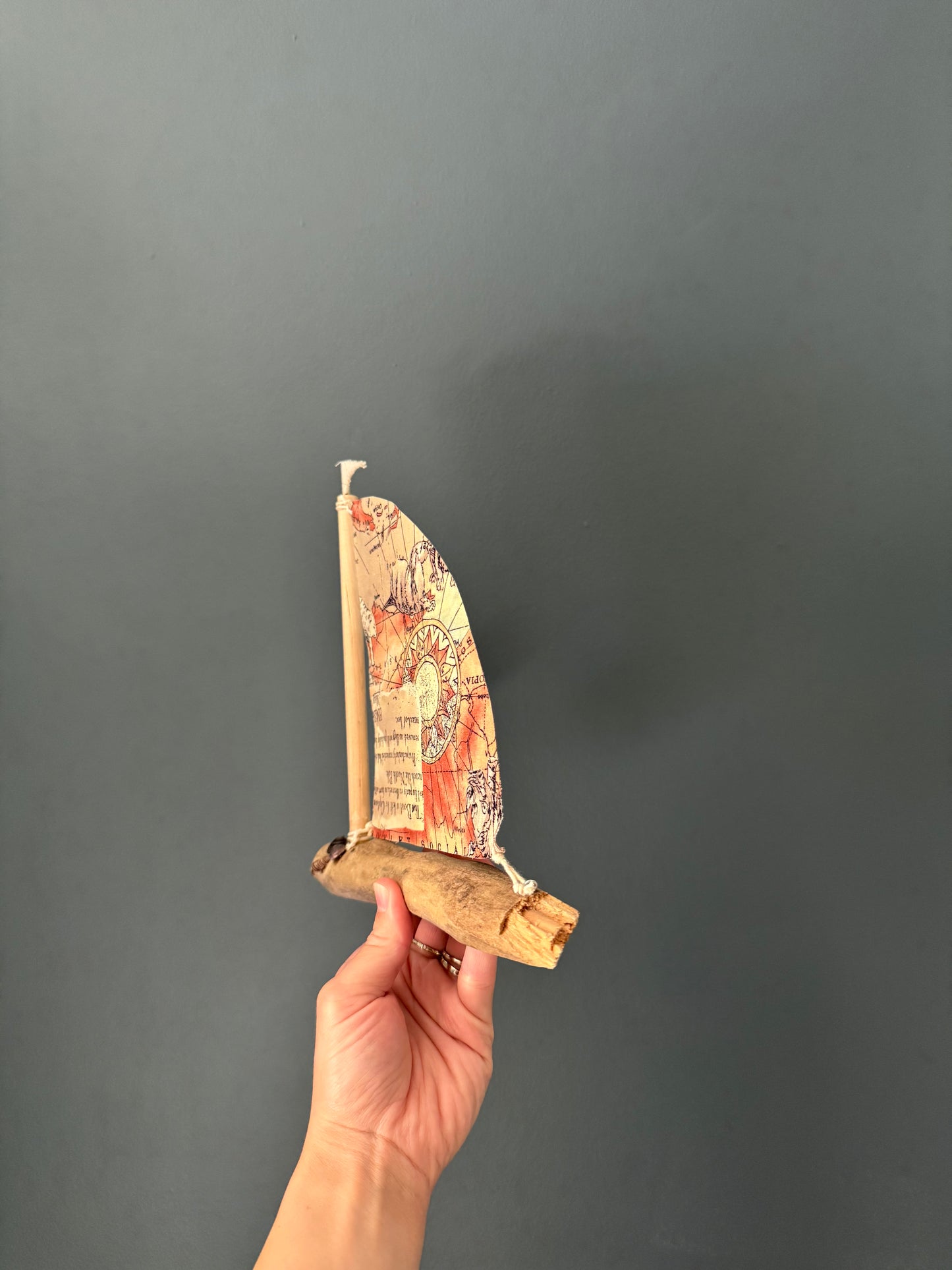 Amish Handmade Driftwood Sailboat Decor | Coastal Nautical Home Accent | Beach House Rustic Wood Boat | Lake House Shelf Decor | Unique Gift